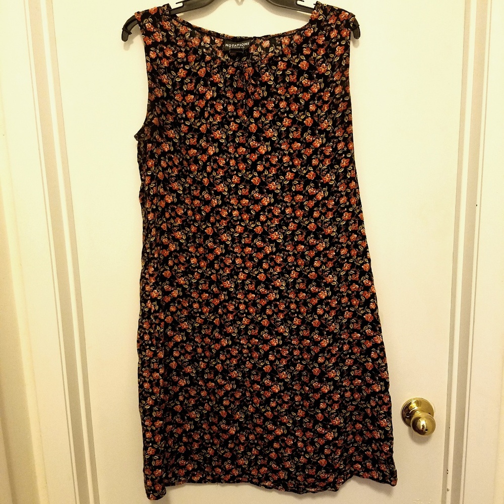 Vintage 90s Floral Babydoll Bow Dress Grunge Plus